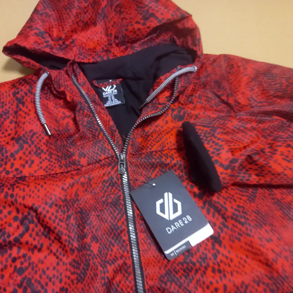 DARE2BE LADIES DEVIATION JACKET IN RED/BLACK - 12