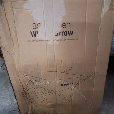 BOXED KEPLIN 85L GARDEN WHEELBARROW 