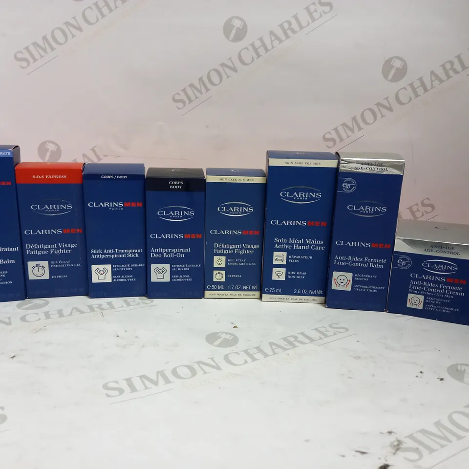 LOT OF 10 CLARINS MEN GROOMING ITEMS