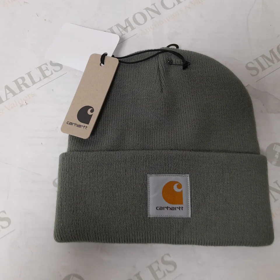 CARHARTT SHORT WATCH HAT IN SMOKE GREEN - ONE SIZE