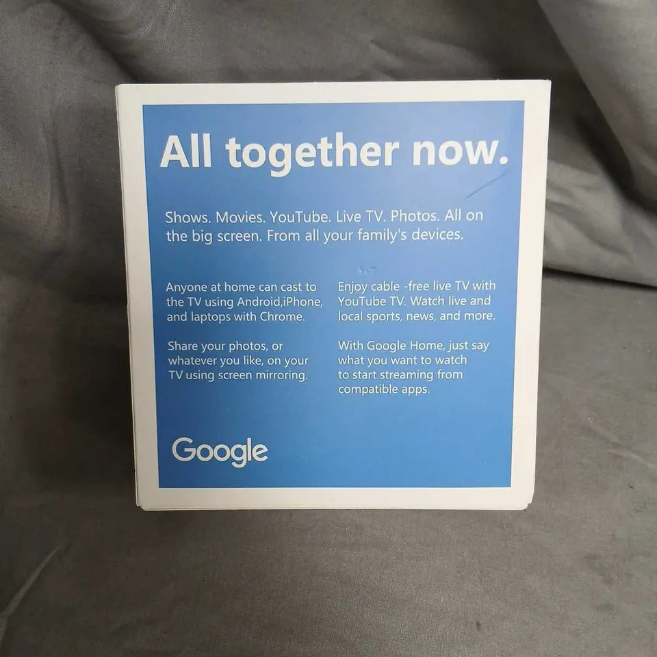 GOOGLE CHROMECAST – BOXED