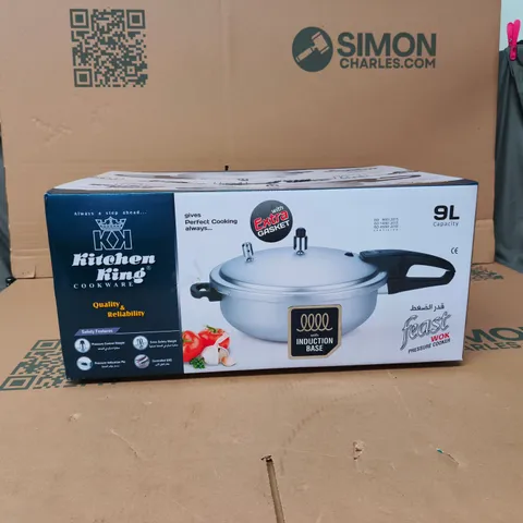 KITCHEN KING COOKWARE 9L FEAST WOK PRESSURE COOKER BOXED