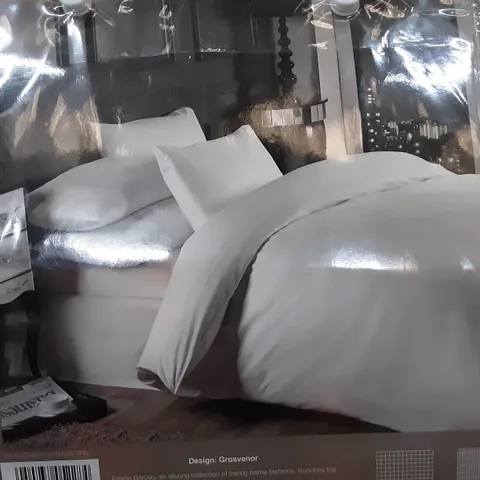 VIVENTE HOME 1000 TC DUVET COVER SET SIZE SUPER KING - CREAM 