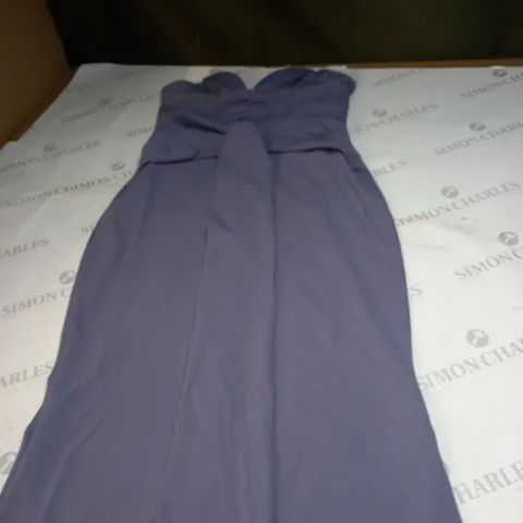 CLUB L GREY SWEETHEART NECKLINE MAXI DRESS SIZE 14 