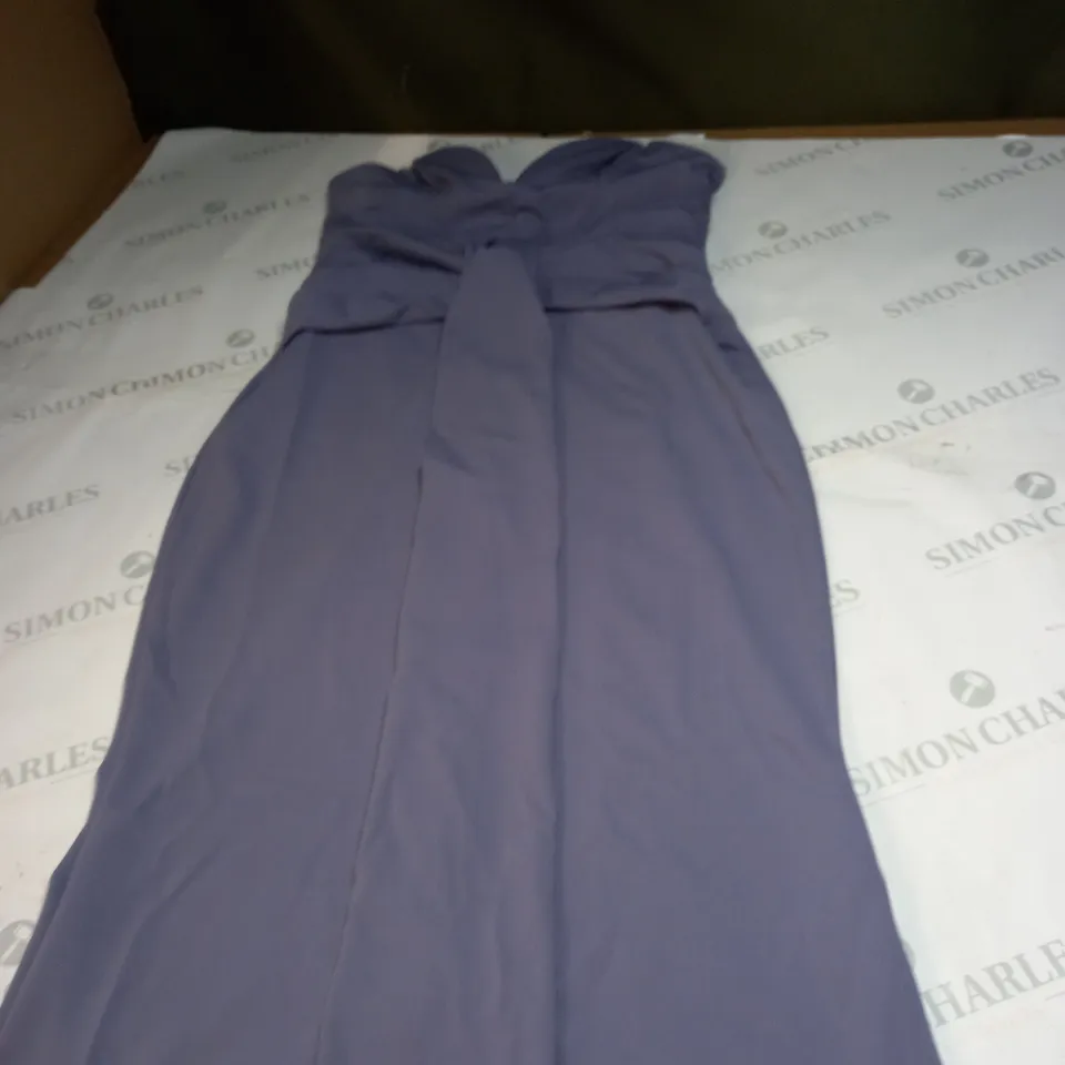 CLUB L GREY SWEETHEART NECKLINE MAXI DRESS SIZE 14