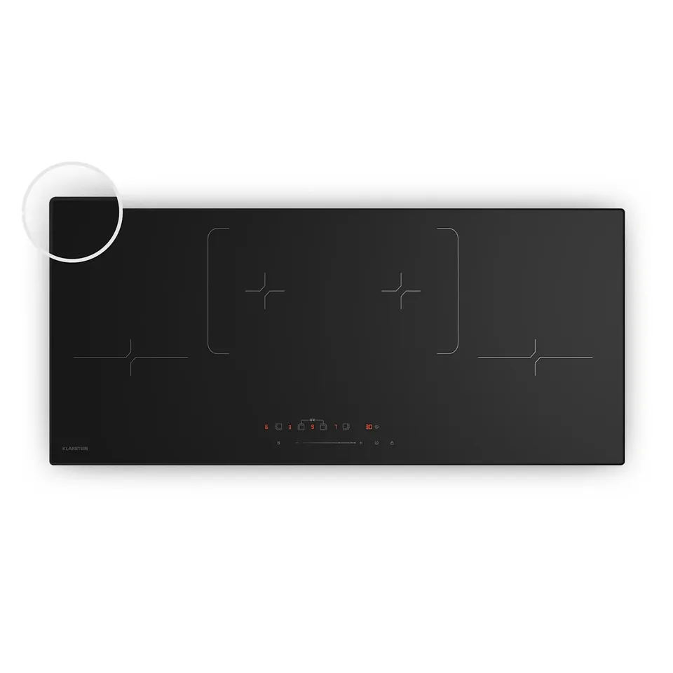 KLARSTEIN VELAIRE 90CM 4 RING INDUCTION HOB BLACK