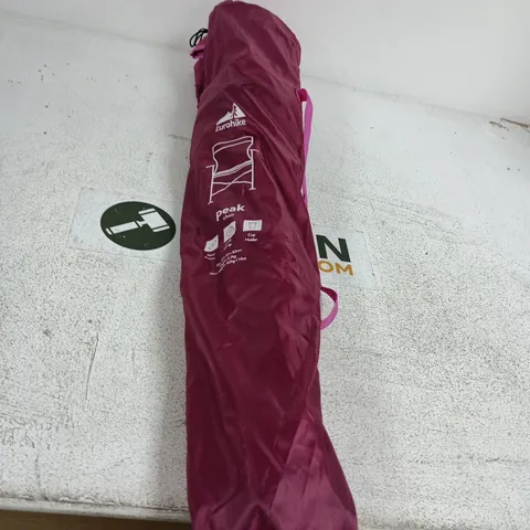 EUROHIKE PEAK CHAIR – FOLDABLE CAMPING CHAIR IN MAROON CARRY BAG