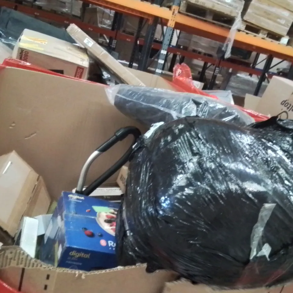 PALLET OF ASSORTED HOUSEHOLD GOODS AND PRODUCTS TO INCLUDE;CAT LITTER TRAY,HIGH PRESSURE WASHER,RICE COOKER 