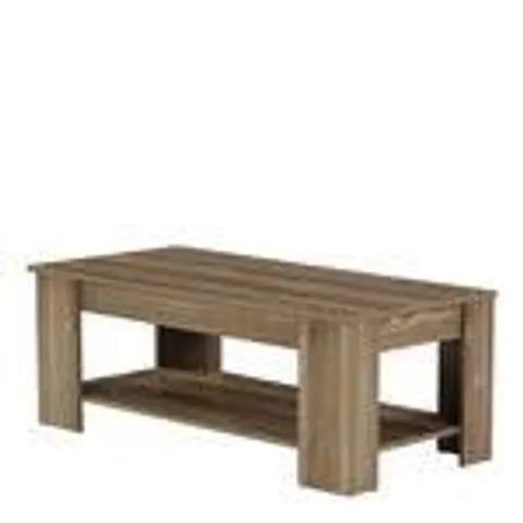 BOXED ADRIANNE LIFT TOP EXTENDABLE COFFEE TABLE WITH STORAGE - WALNUT (1 BOX)