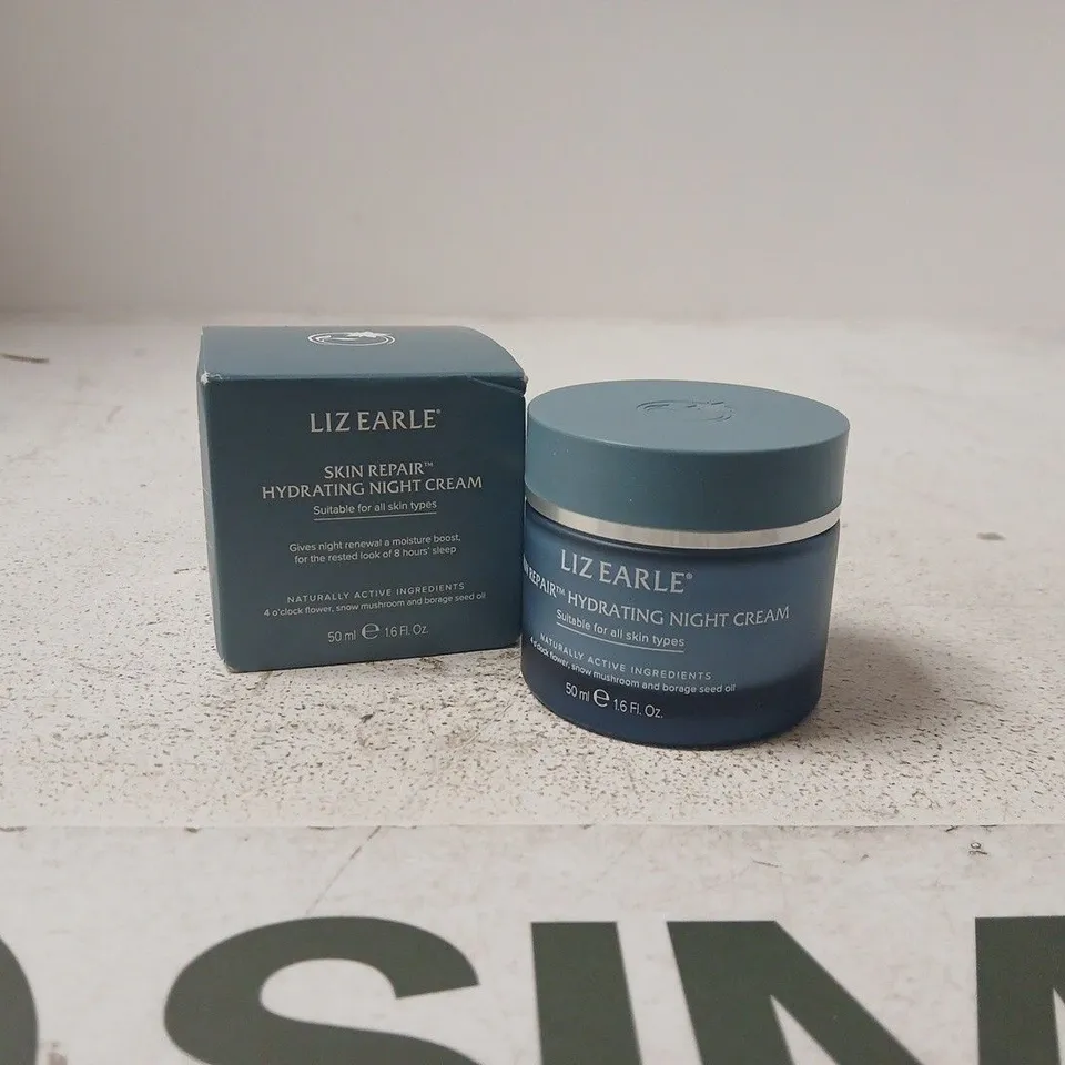 LIZ EARLE SKIN REPAIR HYDRATING NIGHT CREAM, 50ML – BOX & JAR