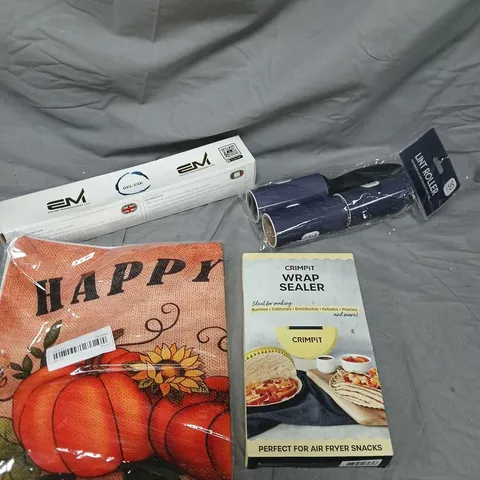 APPROXIMATELY 20 ASSORTED HOUSEHOLD PRODUCTS TO INCLUDE HALLOWEEN DECOR, CRIMPIT, LINT ROLLER ETC 