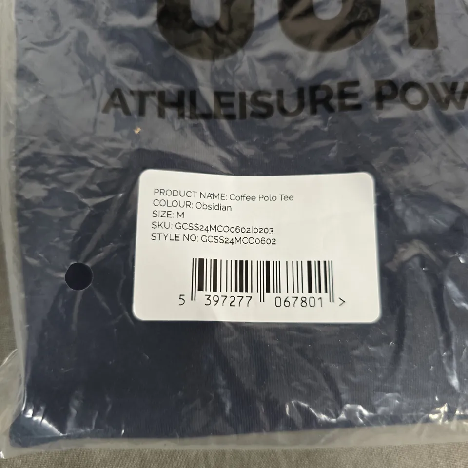 GYM COFFEE POLO TEE – OBSIDIAN – UK M