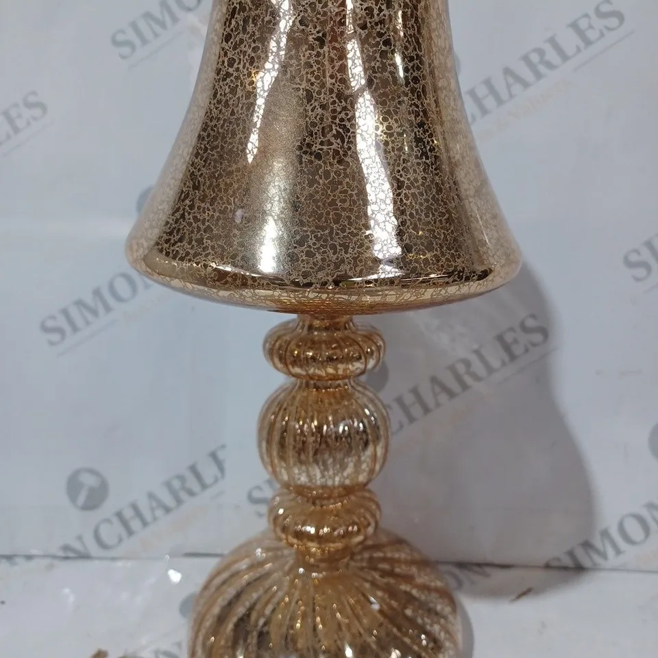 HOME REFLECTIONS PRE-LIT LED MERCURY GLASS LAMP GOLD