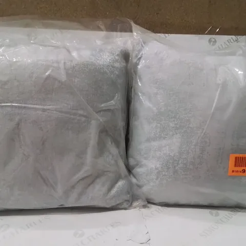 BRAND NEW SEALED SET OF 2 ROMA CUSHION SILVER