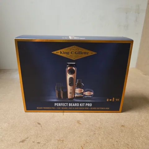 BOXED KING C GILLETTE PERFECT BEARD KIT PRO