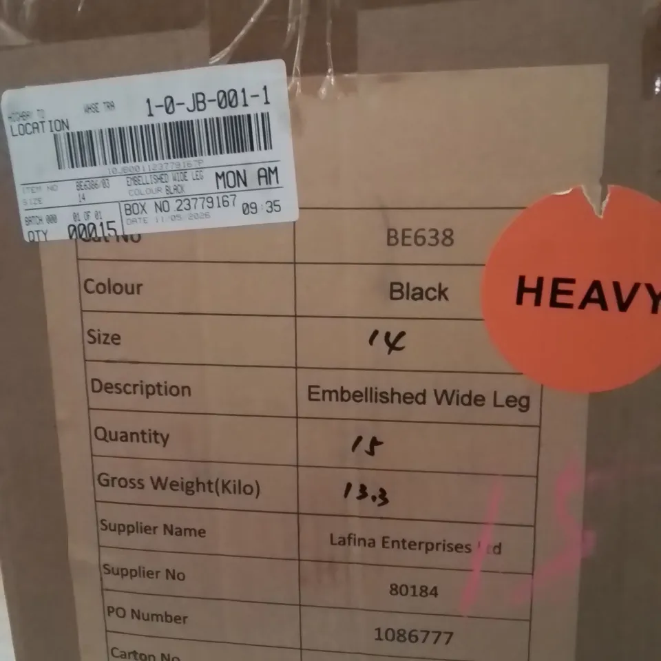BOXED BRAND NEW APPROXIMATELY 15 SIMPLY BE EMBELLISHED WIDE LEGGED JEANS SIZE 14 BLACK