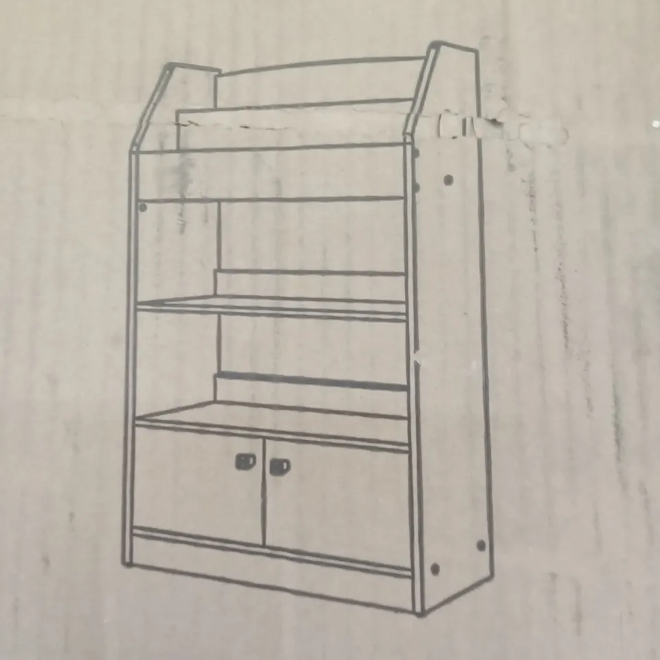 BOXED SOBUY 2 DRAW FREE STANDING SHELF UNIT - WHITE