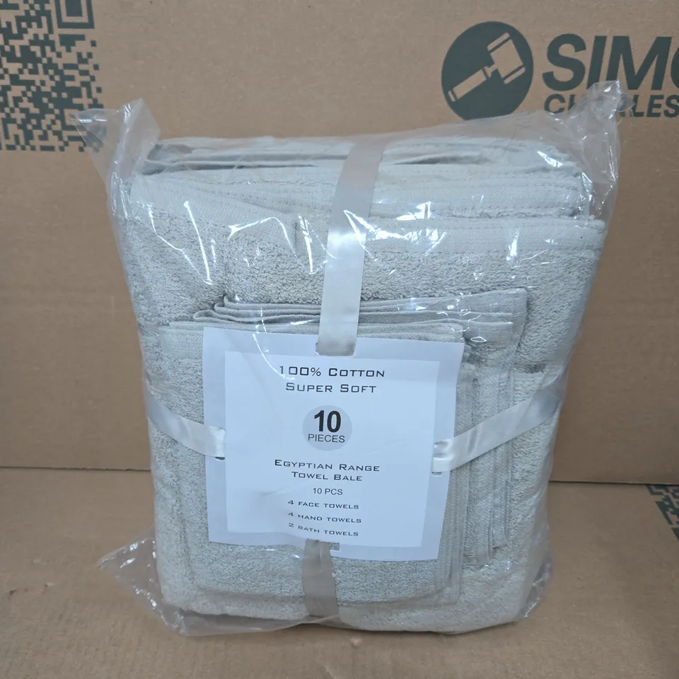 EGYPTIAN RANGE TOWEL BALE – 10 PIECES, 100% COTTON TOWELS (FACE, HAND & BATH)