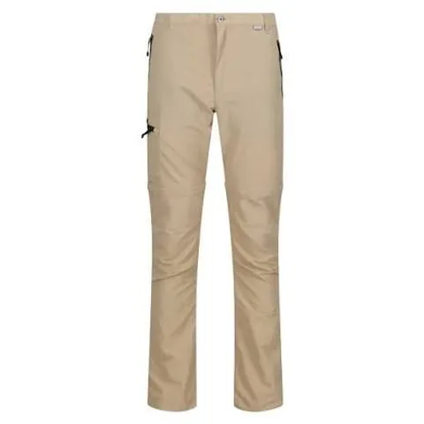 BRAND NEW REGATTA MEN'S LEESVILLE II ZIP OFF WALKING TROUSERS IN OAT - UK 38"