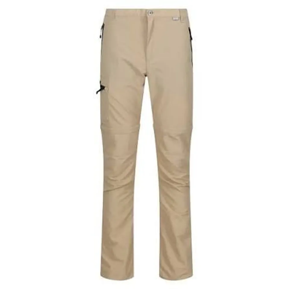 BRAND NEW REGATTA MEN'S LEESVILLE II ZIP OFF WALKING TROUSERS IN OAT - UK 38"