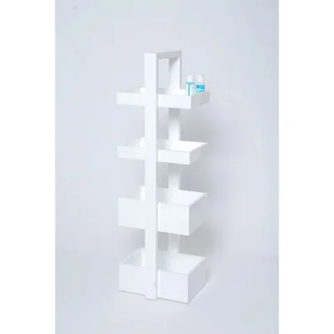 BOXED BELINDA WOOD FREE STANDING BATHROOM SHELVES (1 BOX)