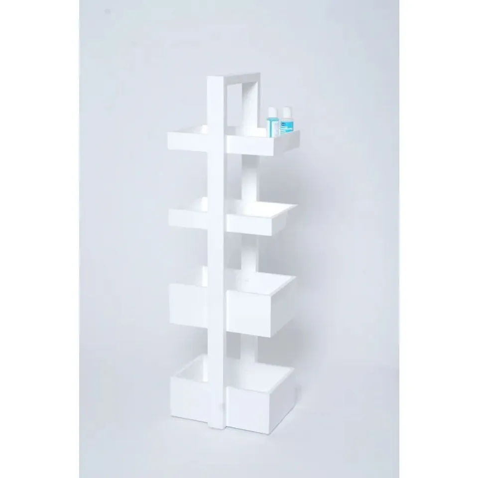 BOXED BELINDA WOOD FREE STANDING BATHROOM SHELVES (1 BOX)