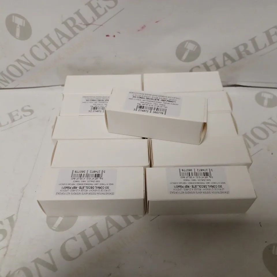 LOT OF APPROXIMATELY 11 GIVENCHY 303 CORAIL DECOLLETE LIPSTICKS