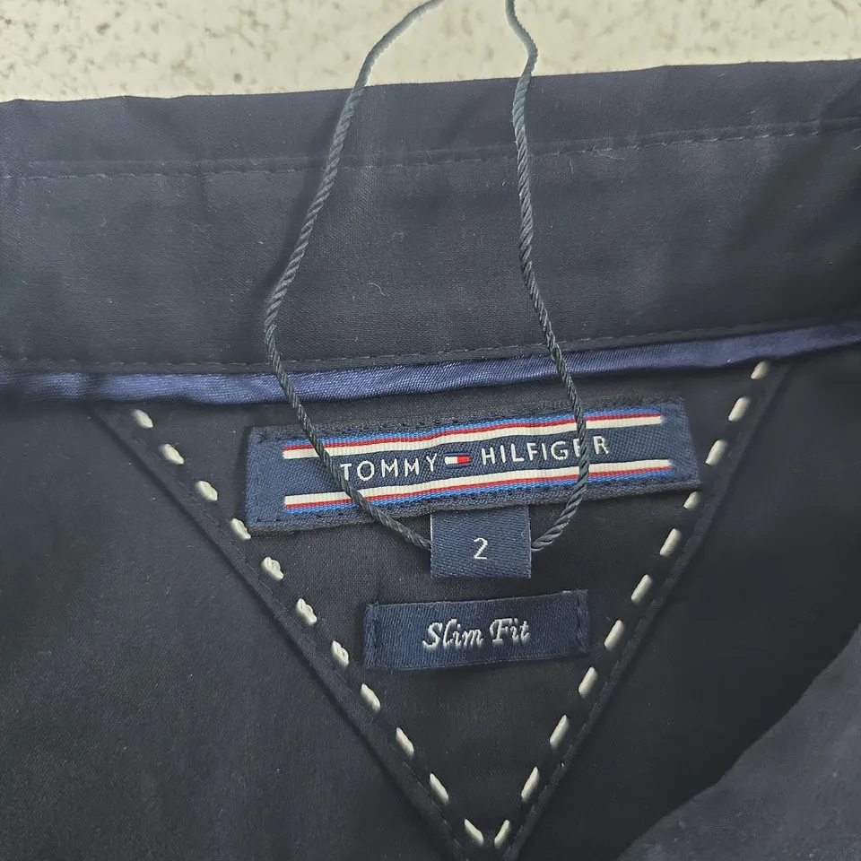 TOMMY HILFIGER NAVY SKIN FIT SHIRT – SIZE 2