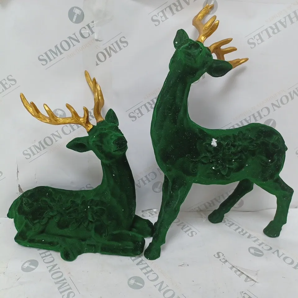ALISON AT HOME SET OF 2 VELVET STAGS