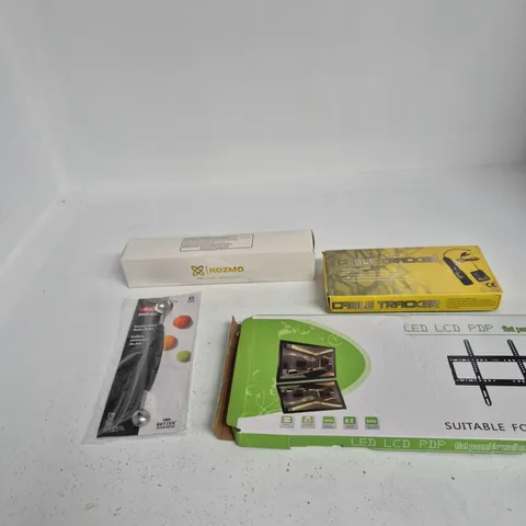 BOX OF APPROXIMATELY 15 ASSORTED ITEMS INCLUDING AN LED LCD PDP FLAT PANEL TV WALL MOUNT, A CABLE TRACKER AND OXO GOOD GRIP DOUBLE SIDED MELON BALLER