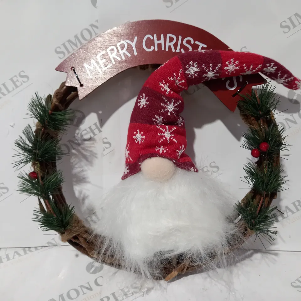 BOXED FESTIVE GONK WREATH