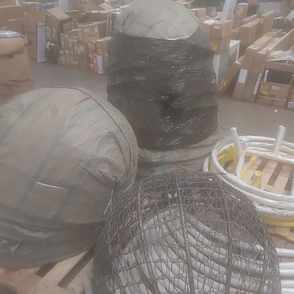 5 X PALLETS TO CONTAIN ASSORTED HANGING EGG CHAIRS, PARTS AND PIECES 