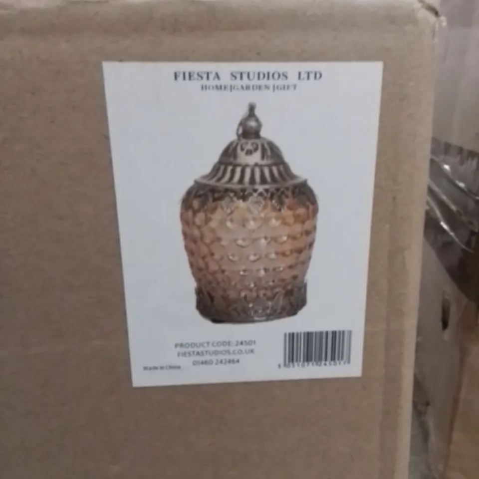 BOXED MATTIS 14CM PURPLE TABLE LAMP