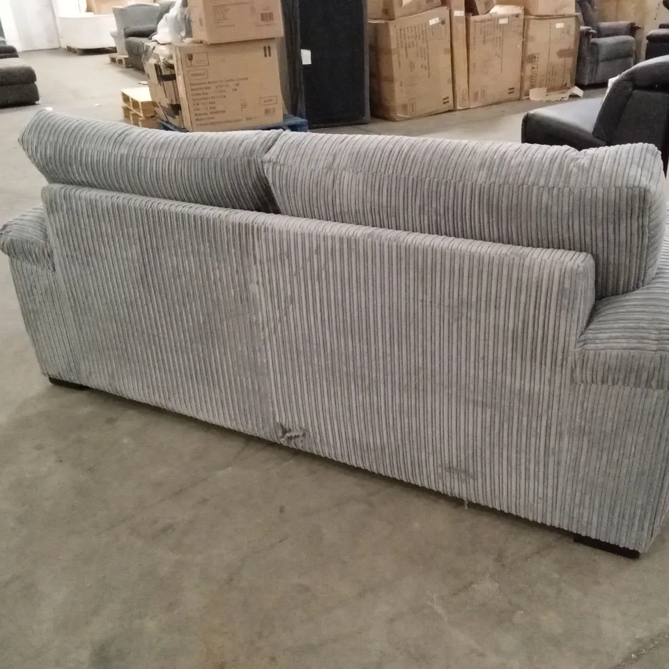 AMALFI STANDARD BACK FABRIC 3 SEATER SOFA - CHARCOAL RRP £579