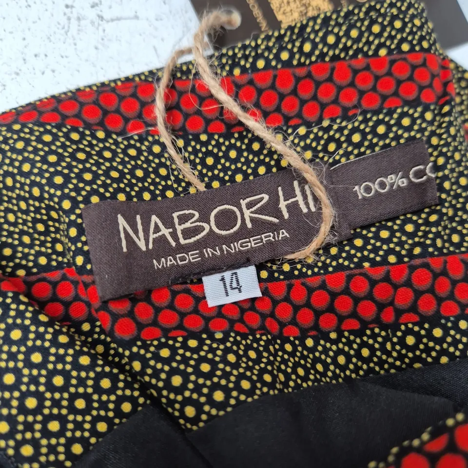 NABORHI African Wax Print Garment – 100% Cotton, UK Size 14, Made in Nigeria