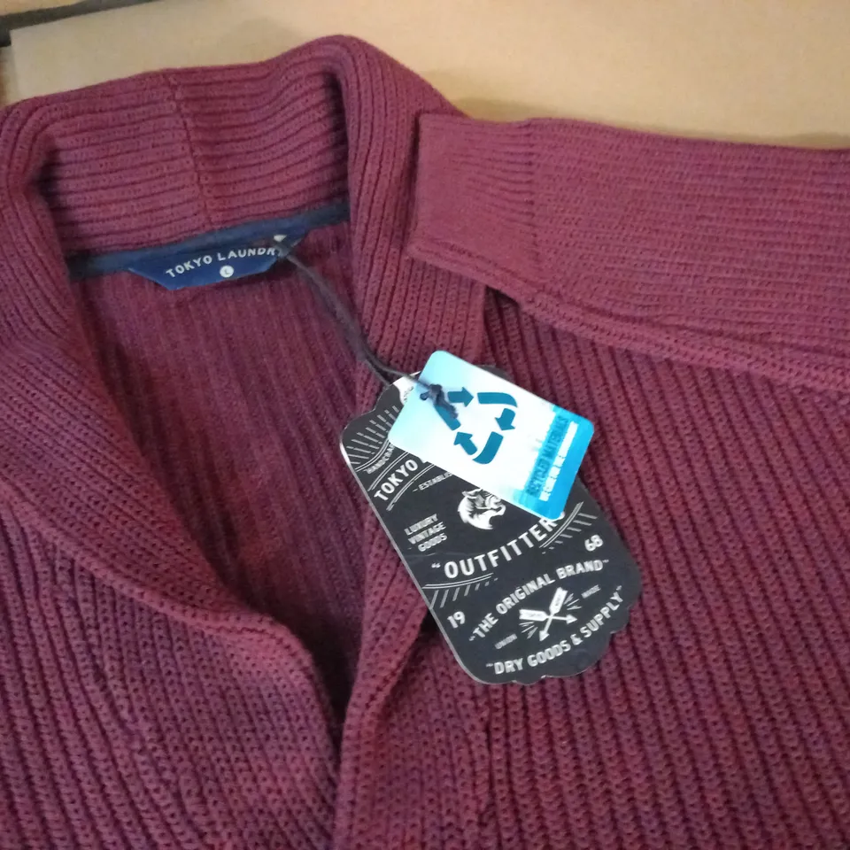TOKYO LAUNDRY RED CARDIGAN - L