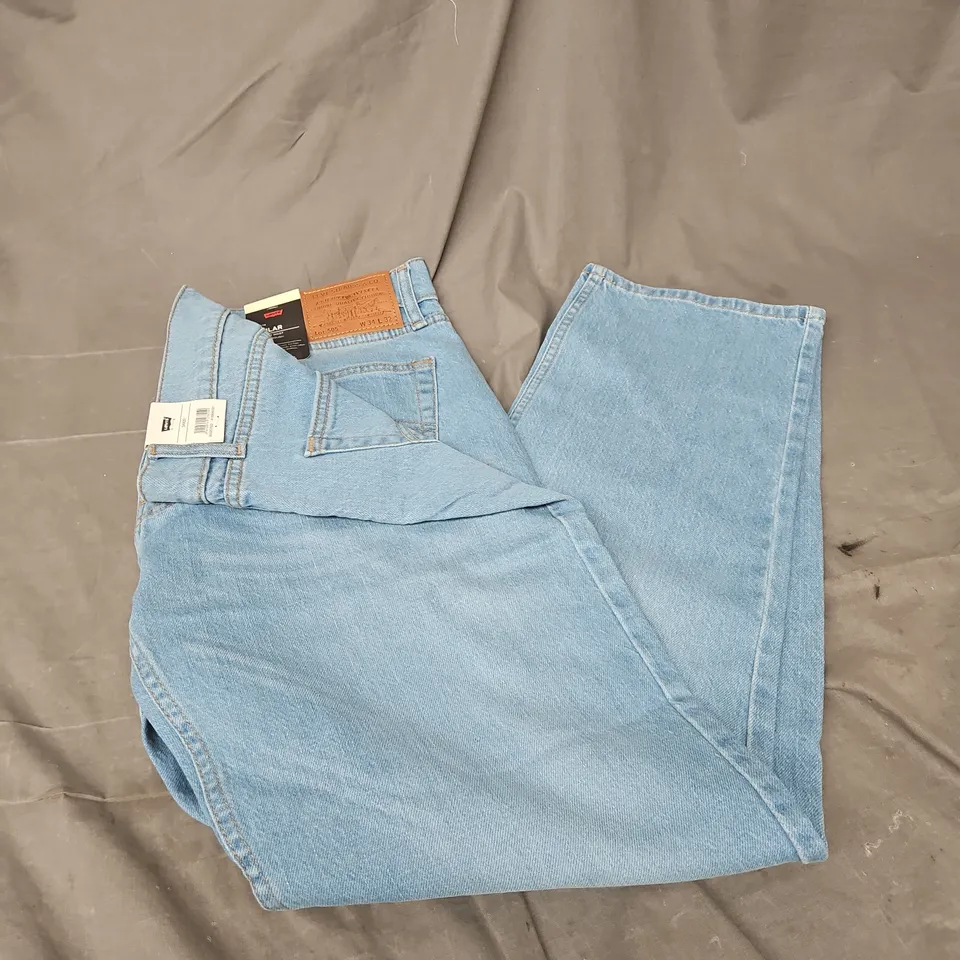 HOLLISTER 505 REGULAR JEANS IN BLUE DENIM SIZE W34 L32