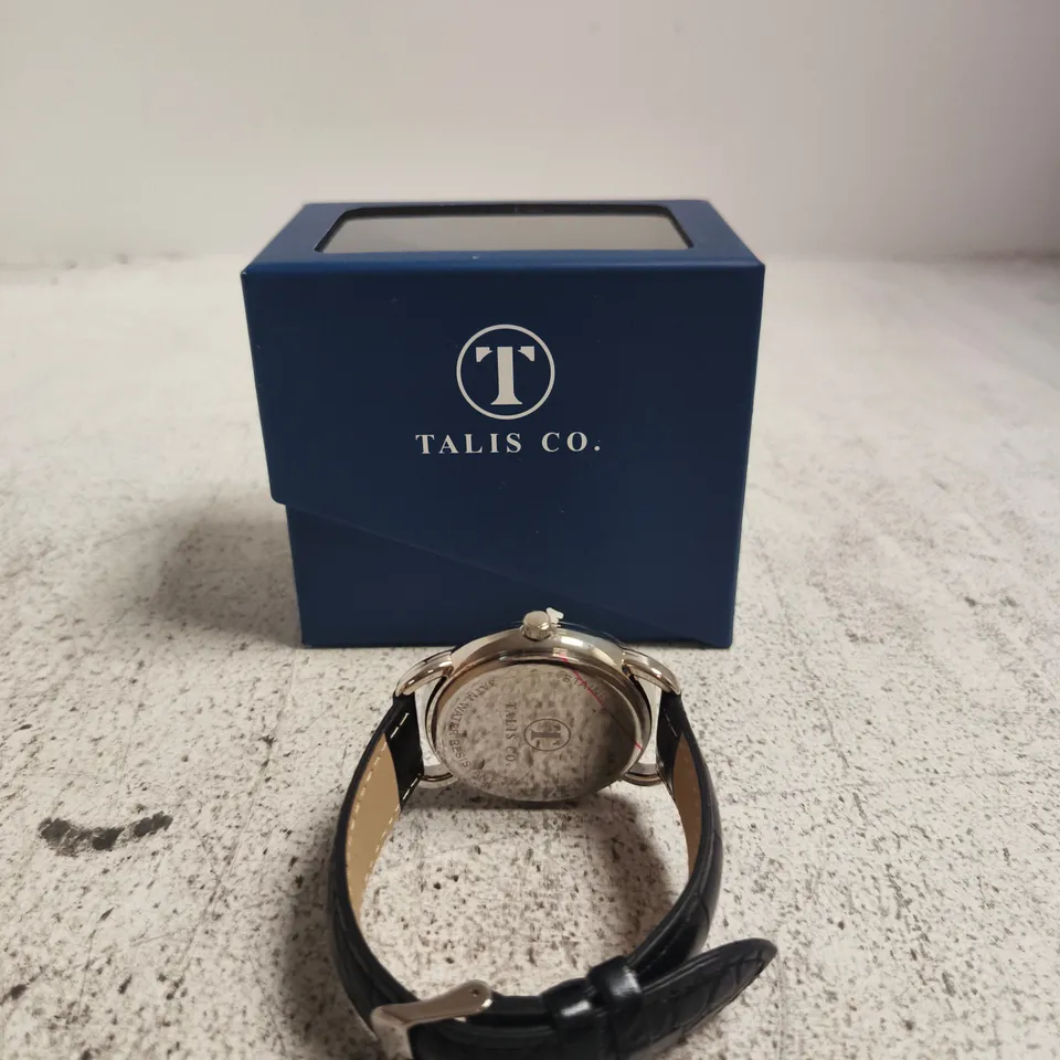TALIS CO. WRISTWATCH WITH BLUE PRESENTATION BOX