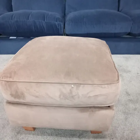 DESIGNER BRITISH MADE SCARLETT BROWN VELVET STORAGE FOOTSTOOL