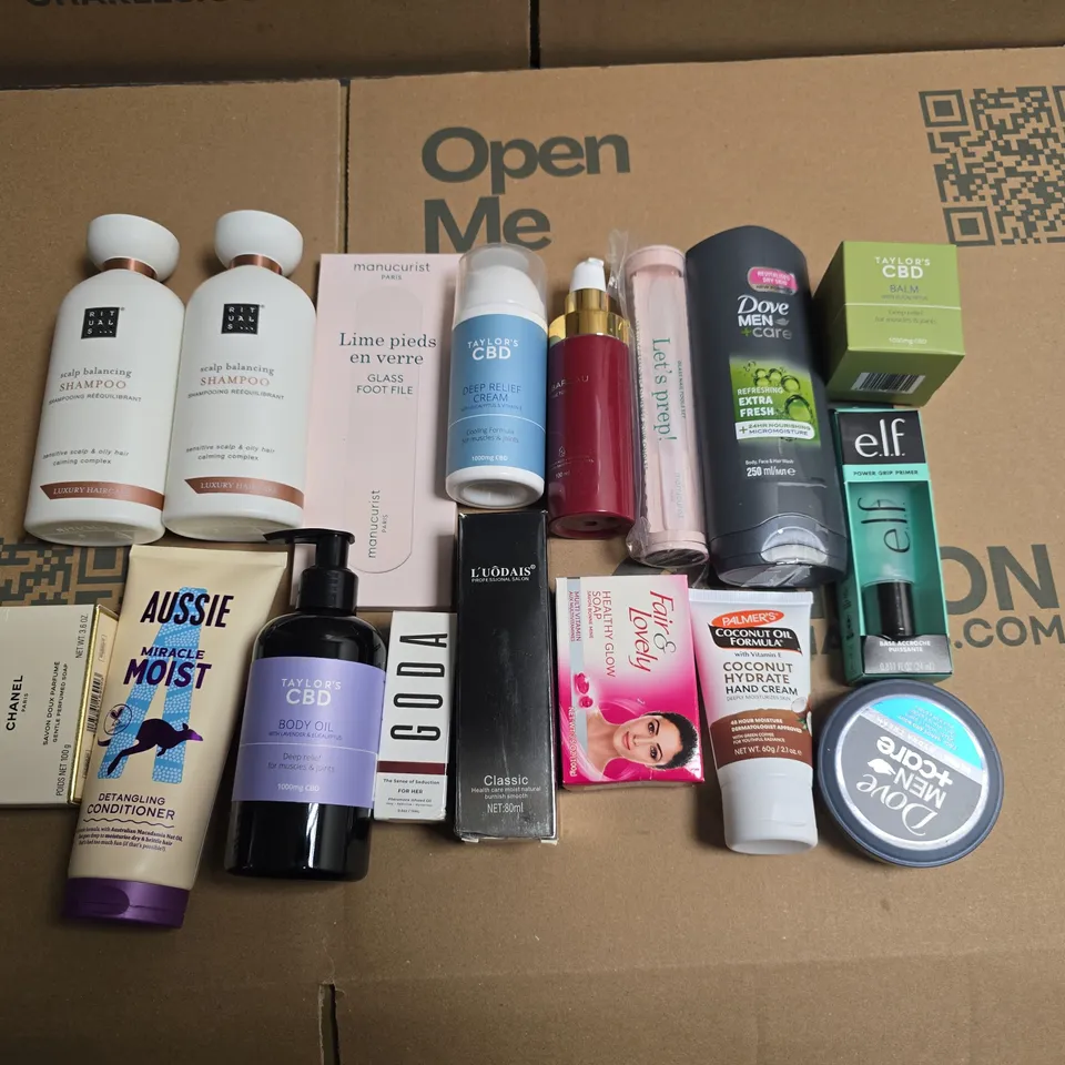 LOT OF APPROXIMATELY 20 ASSORTED HEALTH AND BEAUTY ITEMS TO INCLUDE RITUALS SHAMPOO, TAYLORS CBD CREAM AND AUSSIE CONDITIONER