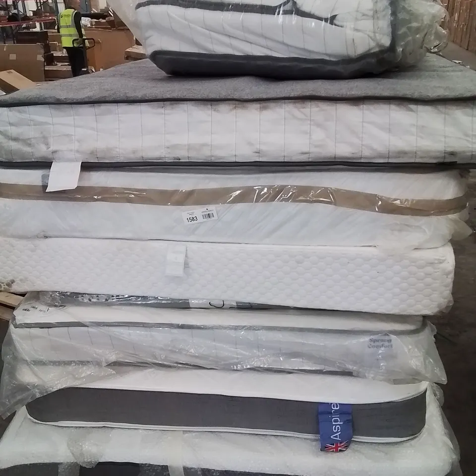 PALLET CONTAINING VARIOUS ASSORTED SIZED MATTRESSES 
