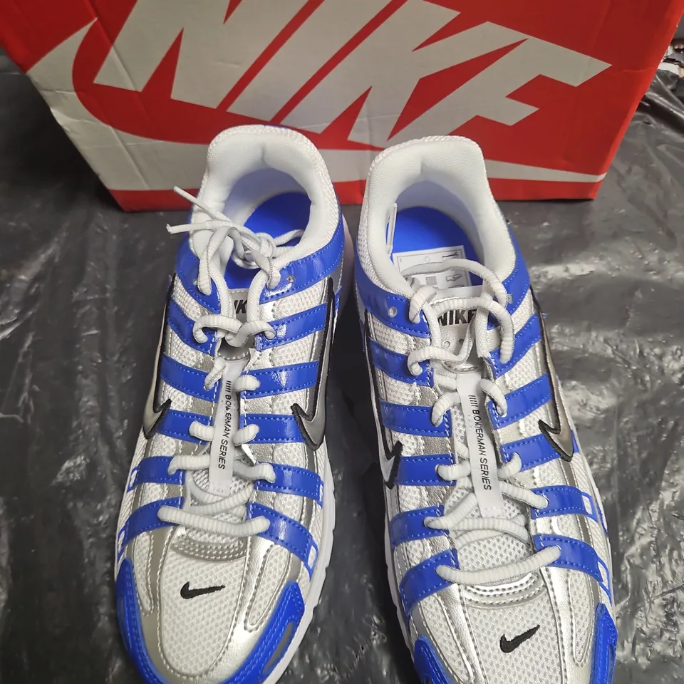 NIKE P-6000 GS YOUTH TRAINERS – UK 6 (EU 40 / BR 38), RACER BLUE/METALLIC SILVER