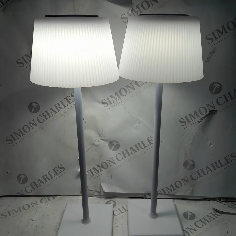 BOXED SFIXX SET OF 2 INDOOR OUTDOOR TOUCH TABLE LIGHTS - WHITE