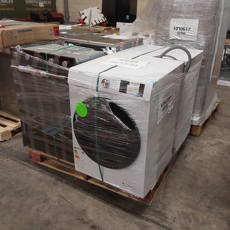 PALLET OF APPROXIMATELY 4 UNPROCESSED RAW RETURN WHITE GOODS TO INCLUDE;