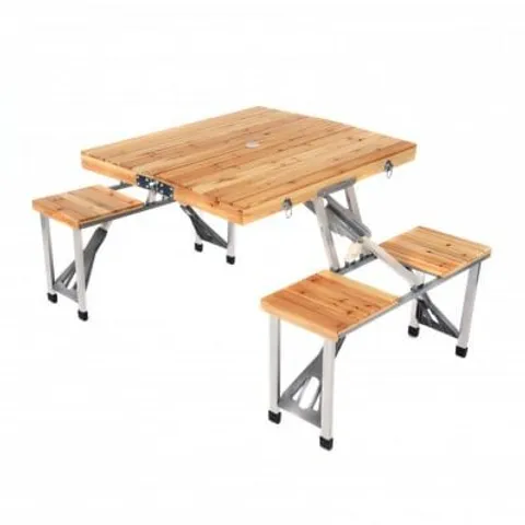 OYPLA WOODEN FOLDING OUTDOOR PICNIC TABLE
