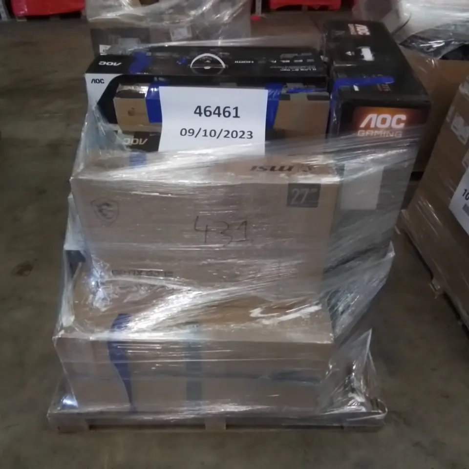 PALLET TO CONTAIN APPROXIMATELY 12 ASSORTED MONITORS. INCLUDES