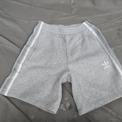 ADIDAS THREE STRIPE SHORTS IN GREY - UK SMALL