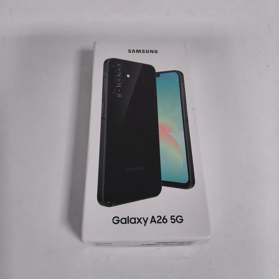 BOXED SAMSUNG GALAXY A26 5G 6/128GB IN BLACK - SM-A266B