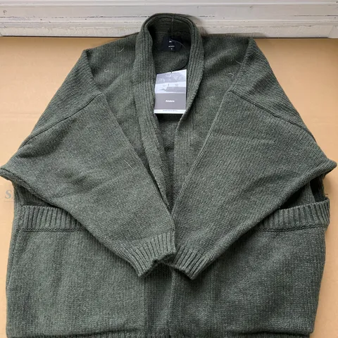 FINISTERRE EYRE CARDIGAN IN DARK OLIVE SIZE 12