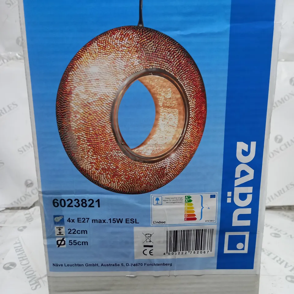 BOXED NAEVE LEUCHTEN 4 LIGHT PENDANT OM SILVER 